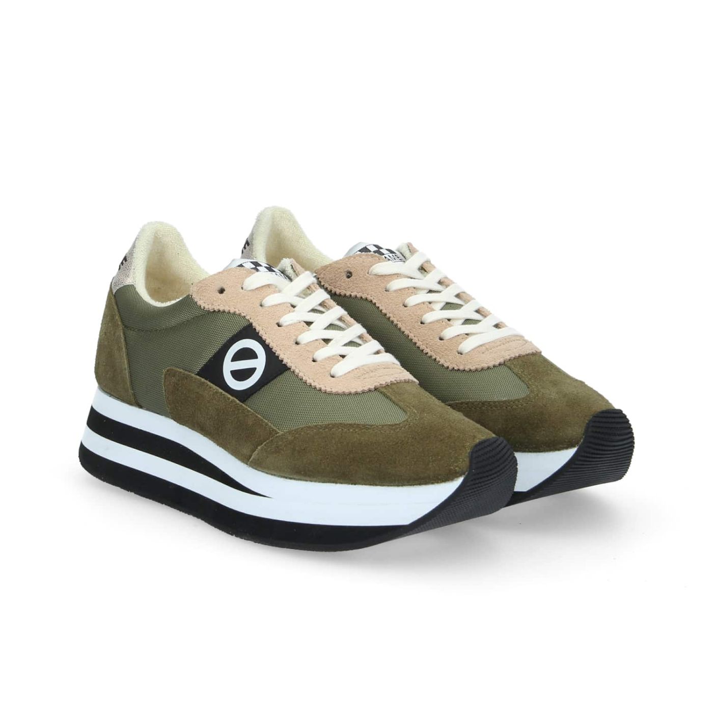 FLEX M JOGGER W - SUEDE/NYL/MIMOS - OLIVE GREEN/GOLD